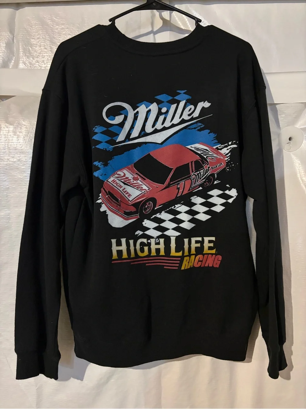 Black Miller High Life Racing Crewneck
